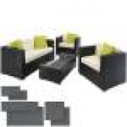  Rattan Sitzgruppe Sevilla 4+1 mit Schutzh&uuml;lle schwarz f&uuml;r 223,99&euro;