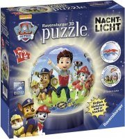Ravensburger 3D Puzzle 11842 - LED Nachtlicht Puzzle-Ball Paw Patrol mit 72 Teile