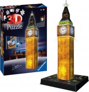 Ravensburger 3D Puzzle Night Edition Big Ben 216-teilig mit LED-Licht