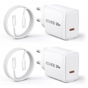 RAVIAD USB-C Ladeger&auml;t 2er-Pack 20W + 2x 2m Kabel f&uuml;r 8,99&euro;