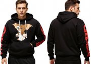 RE:COVERED X Gremlins Herren Kapuzen-Pullover mit Gremlins-Patch 100% Baumwolle