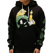 RE:COVERED X LOONEY TUNES Herren Kapuzen-Pullover 100% Baumwolle mit Martian Marvin-Print