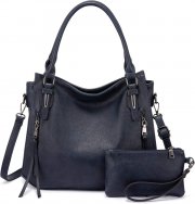 Realer Damen Leder Schultertasche mit Geldb&ouml;rse