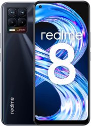 Realme 8 Android 10.0, 6,4 Zoll Super AMOLED, Dual Sim, NFC, 6+128GB, Punk Black Smartphone