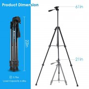 Reisestativ mit 3-Wege-Neiger und Halterung f&uuml;r Kameras, Handy und Gopro nur 19&euro; statt 37,99&euro;