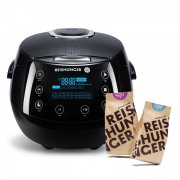 Reishunger Digitaler 1,5 Liter Reiskocher inkl. 2x200g Reis