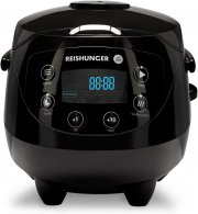 Reishunger Digitaler Mini Reiskocher und Dampfgarer 0,6 L mit Warmhaltefunktion