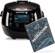 Reishunger Digitaler Reiskocher & Dampfgarer mit 12 Programmen + Gratis Kochbuch