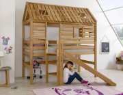 Relita Kinderbett Eliyas mit Tom&rsquo;s Holzh&uuml;tte inkl. Dachaufbau f&uuml;r 829,94&euro; (statt 1.000&euro;)
