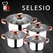 Renberg Selesio Edelstahl Kochgeschirrset 8-teilig