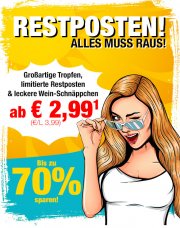 Restposten mit bis zu 70 % Rabatt auf beliebte Weine