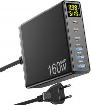 RFNAYK 160W GaN 6-Port USB Schnellladeger&auml;t mit LED-Anzeige