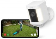 Ring Spotlight Kamera Plus Akku WLAN HD &Uuml;berwachungskamera mit LED-Flutlicht