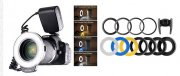 Ringblitz RF-550D mit 48 LEDs f&uuml;r DSLRs z.B. inkl. Adapterringe f&uuml;r 14,99&euro; (statt 25&euro;)