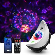 Riokko LED Nachtlicht und Sternenhimmel Projektor mit Bluetooth Lautsprecher und Fernbedienung