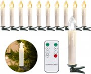 Riossad 30er LED Weihnachtskerzen Warmwei&szlig;
