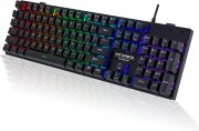 RisoPhy Mechanische Multimedia Gaming-Tastatur mit RGB Hintergrundbeleuchtung