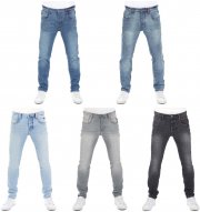 riverso RIVCaspar Herren Slim Fit Jeanshosen Used Look Baumwolle