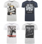 riverso RIVCharly 4er Pack Herren Rundhals Baumwolle T-Shirts