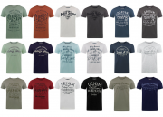 riverso RIVLeon Herren T-Shirts Rundhals O-Neck Print Regular Fit