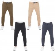 Riverso RIVMalte Herren Regular Chinohosen mit Klick G&uuml;rtel