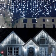 RJEDL 10.6 Meter 480 LEDs Eisregen Lichterkette f&uuml;r den Au&szlig;enbereich