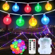 RJEDL 12 Meter 100LED Kugel Lichterkette mit 8 Modi inkl. Fernbedienung