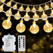 RJEDL 12 Meter Outdoor 100-LED Kugel Lichterkette mit 8 Licht-Modi inkl. Fernbedienung