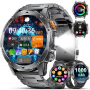 Robuste Smartwatch mit 1000mAh Akku und Taschenlampe f&uuml;r 50&euro;