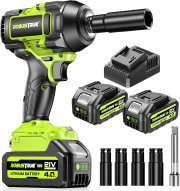 Robustrue 1100N.m Akku Schlagschrauber mit 2 &times; 4.0Ah Li-Ion Akkus & Schnellladeger&auml;t