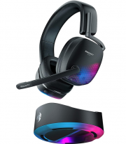 Roccat Syn Max Air - Kabelloses RGB Gaming Headset mit 3D Audio und Docking-Station