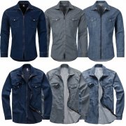 Rock Creek Herren Jeans Hemd Denim &Uuml;bergangsjacke M54