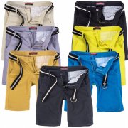 Rock Creek RC-2133 Herren Designer Chino Shorts mit G&uuml;rtel