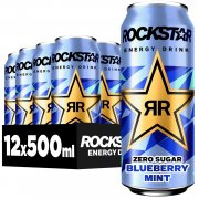 Rockstar Energy Zero Sugar Blueberry Mint 12x500ml f&uuml;r 10,99&euro;