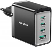 Rocoren 4-Port GaN 67W Schnellladeger&auml;t und Netzteil