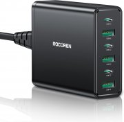 Rocoren 6-Port PD3.0 QC3.0 PPS USB C und USB A Netzteil und Schnellladeger&auml;t