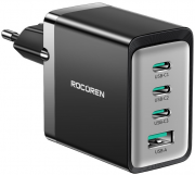 Rocoren 65W 4-Port GaN Schnellladeger&auml;t und Netzteil