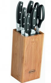 R&Ouml;SLE CUISINE B&uuml;rsten Messerblock best&uuml;ckt 7-teilig