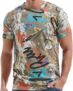 RONOMO Herren T-Shirt mit Print (Batik/Graffiti) f&uuml;r 21,45&euro;
