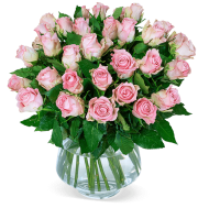  Rosenarrangement 35 ros&eacute;farbene Rosen f&uuml;r 22,98&euro; statt 34,99&euro;