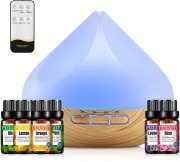 &lrm;ROSSIFUR 500ML Aroma Diffuser mit Fernbedienung inkl. 6x10ml &Auml;therische &Ouml;le Set