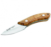 Rostfreies G&uuml;rtelmesser von Nieto mit Olivenholz und Leder-Scheide f&uuml;r 29,87 Euro inkl. Versand 