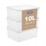 Rotho Clear Aufbewahrungsboxen 3er-Set zum Schn&auml;ppchenpreis