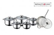 Royalty Line Switzerland T&ouml;pfe und Pfannen &ndash; 6er-Set mit Deckel