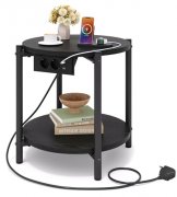 Runder Beistelltisch von IRONCK mit Steckdose f&uuml;r nur 19,95&euro;