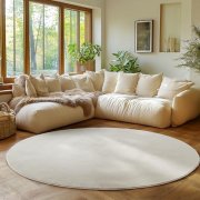 Runder Teppich von SIMPEX in Creme (160cm) f&uuml;r nur 24,54&euro;