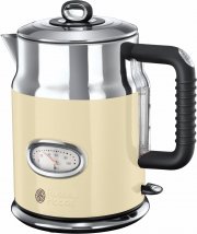 Russell Hobbs 1,7 L Wasserkocher mit Schnellkochfunktion, Wassertemperaturanzeige im Retrodesign
