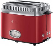 Russell Hobbs Retro Toaster mit Br&ouml;tchenaufsatz und 6 einstellbaren Br&auml;unungsstufen