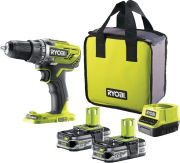 RYOBI 18 V ONE+ Akku-Bohrschrauber R18DD3-215S inkl. 2 x 1,5Ah Akku & Ladeger&auml;t in Werkzeugtasche