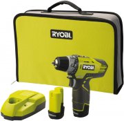 Ryobi R12DD-LL13S 12 V 2-Gang Akku-Kompaktschrauber inkl. 2 x 1,3Ah Akkus, Ladeger&auml;t und Tasche